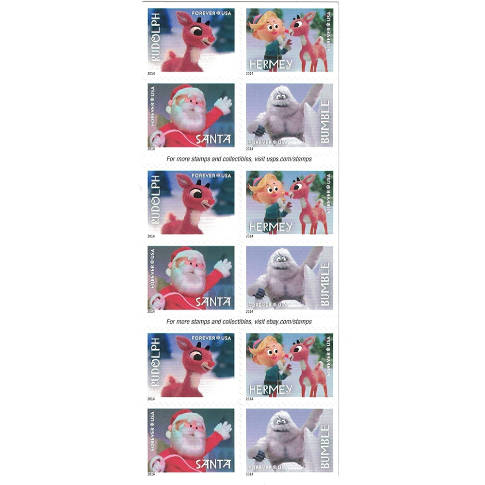 (2014) USPS Rudolph the Red-Nosed Reindeer Forever Stamps