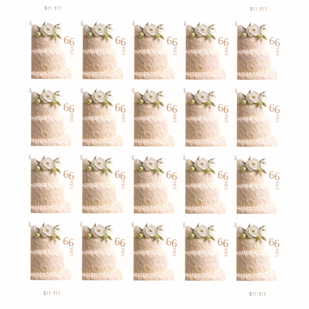 (2014) US Wedding Cake Postage Stamps